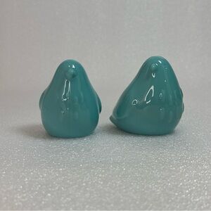 Olde Thompson Ceramic Bird Salt & Pepper Shakers Tweet  Aqua ***READ***